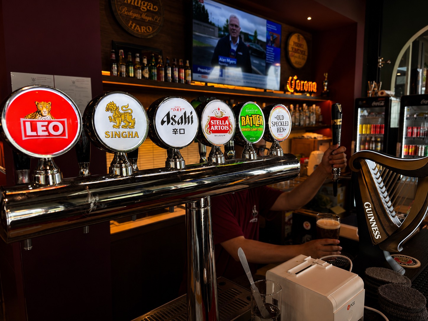 Wide selection of draught beers at The Shakespeare