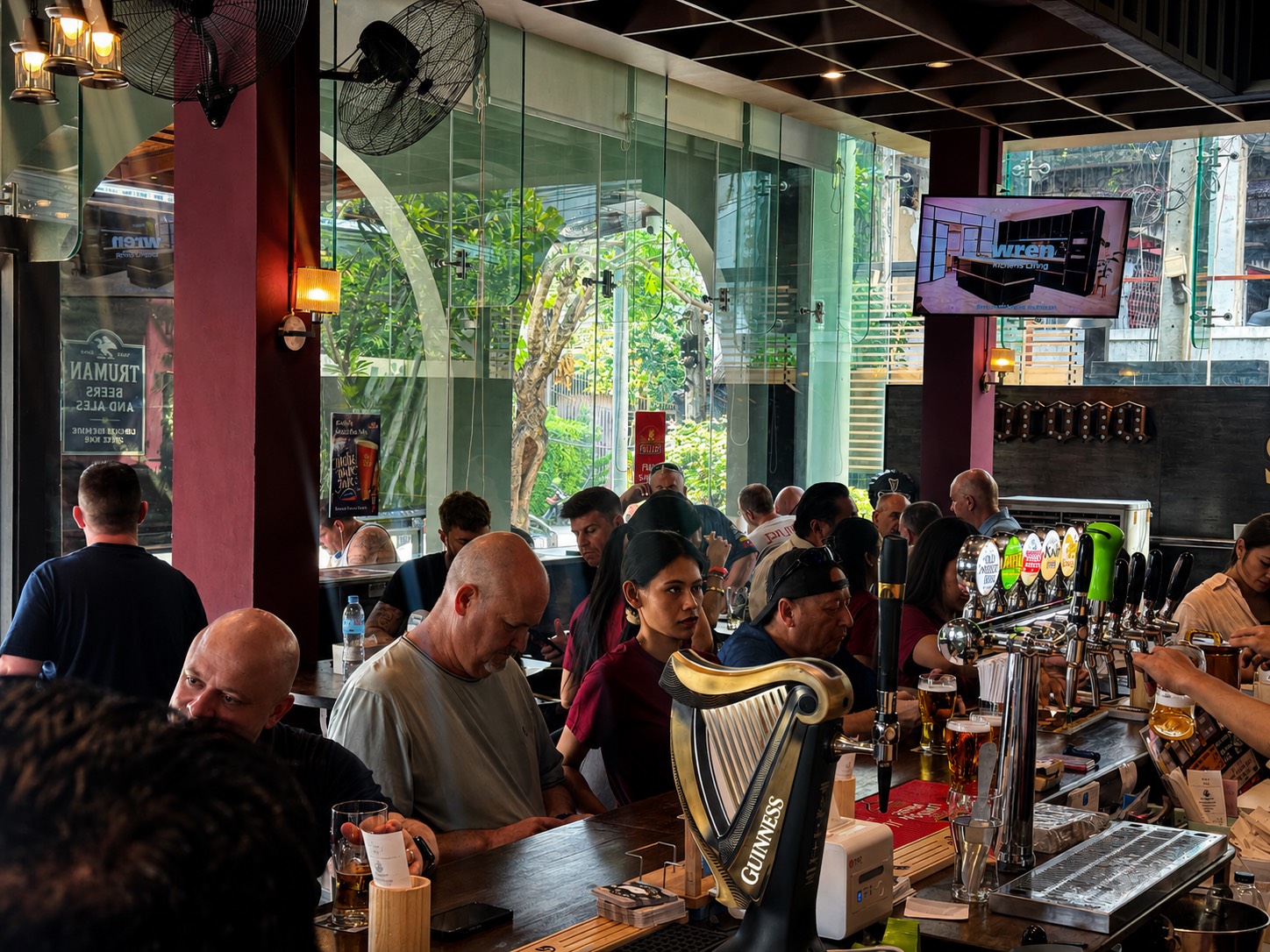 Inside The Shakespeare pub during a live match